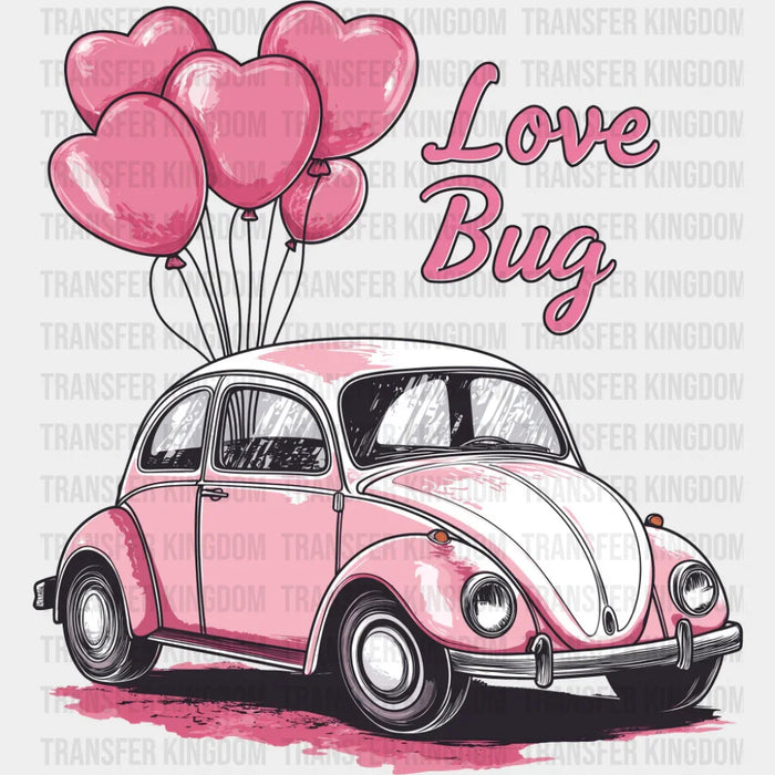 Love Bug Pink Beetle Design - Valentine's Day DTF Transfer
