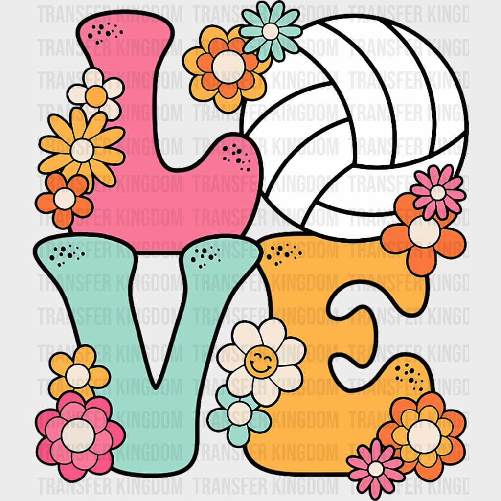 Love Daisies - Volleyball DTF Transfers Adult Unisex - S & M (10’’) / Dark Color Design (See Imaging)