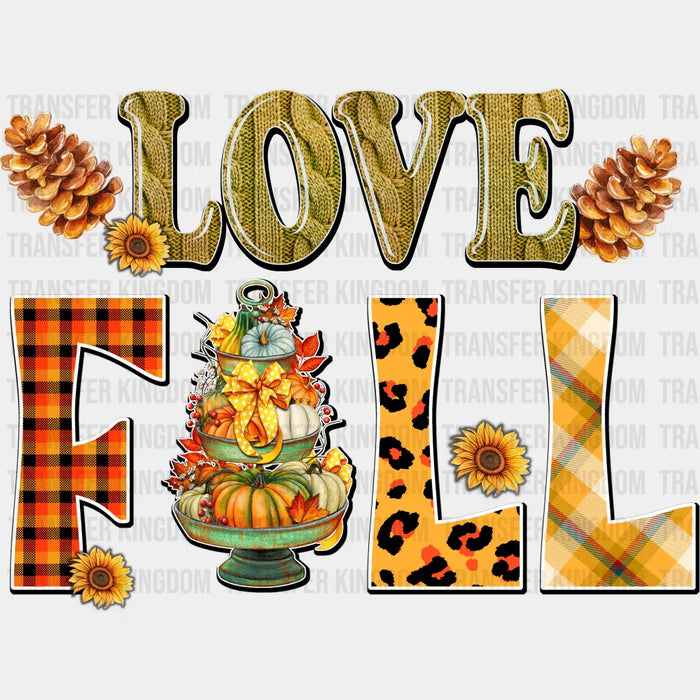 Love Fall Pine Cones - Fall DTF Transfer
