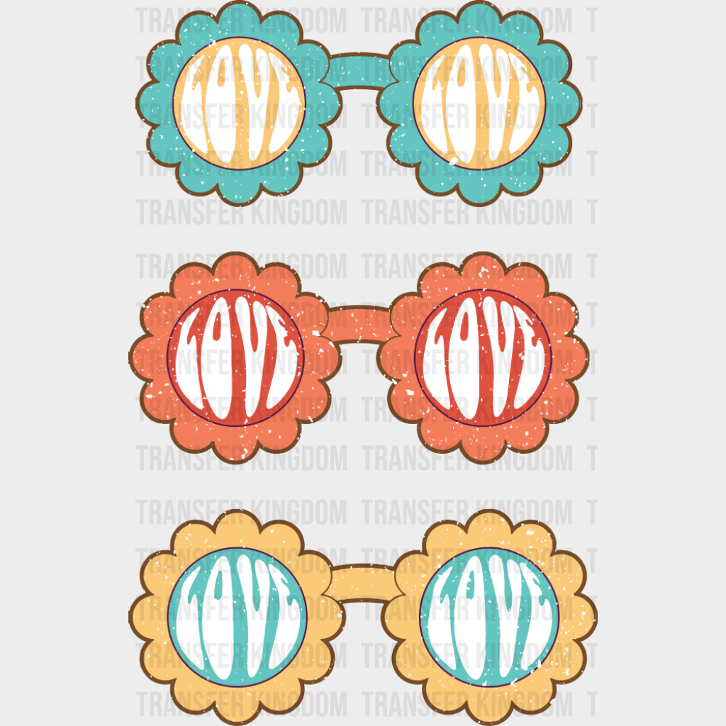 Love Glasses - Good Vibes DTF Transfer