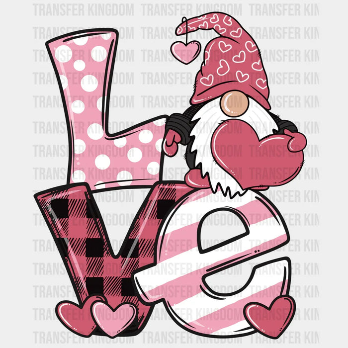 Love Gnome Valentine's Day Design - Valentine's Day DTF heat transfer