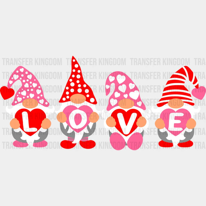 Love Gnomes Holding Hearts - Valentine's Day DTF Transfer