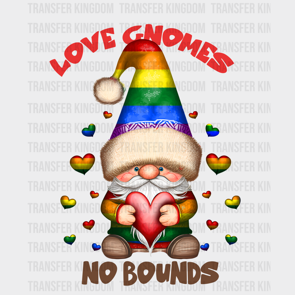 LOVE GNOMIES NO BOUNDS - DTF heat transfer - transfer-kingdom