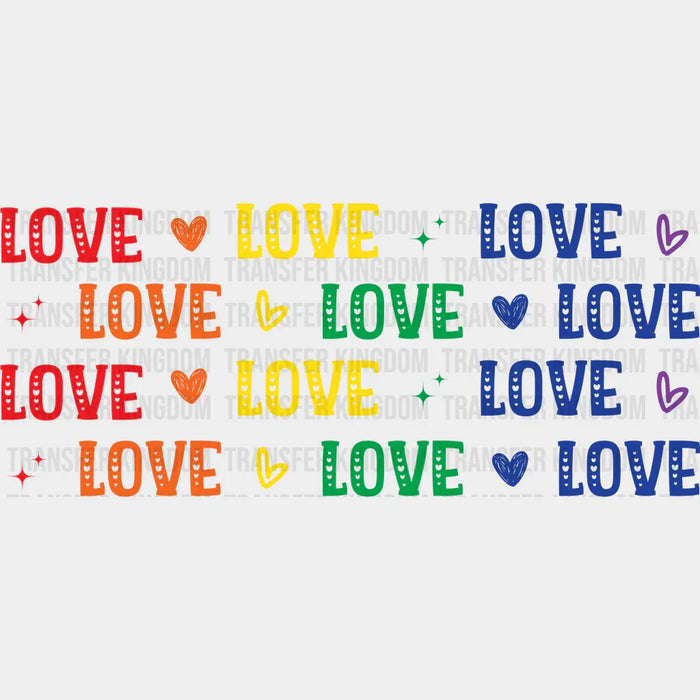Love Heart - LGBTQ Cup Wrap UV Sticker Permanent UV DTF Decal