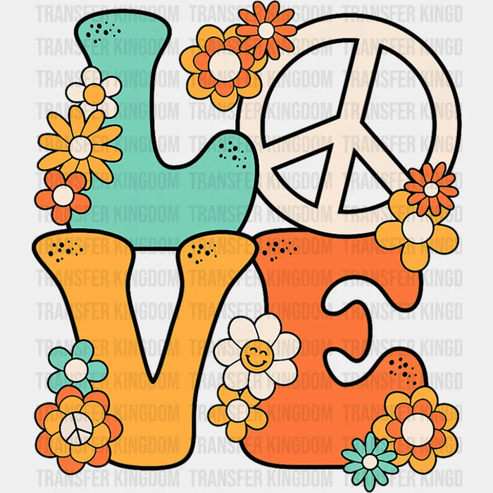 Love Peace Sign - Good Vibes DTF Transfer