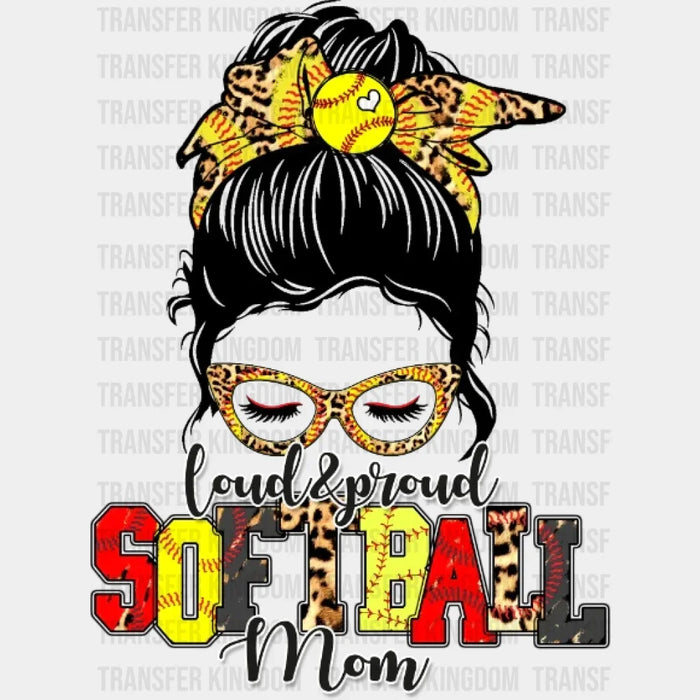 Love Proud Softball Mom Mom DTF Transfer