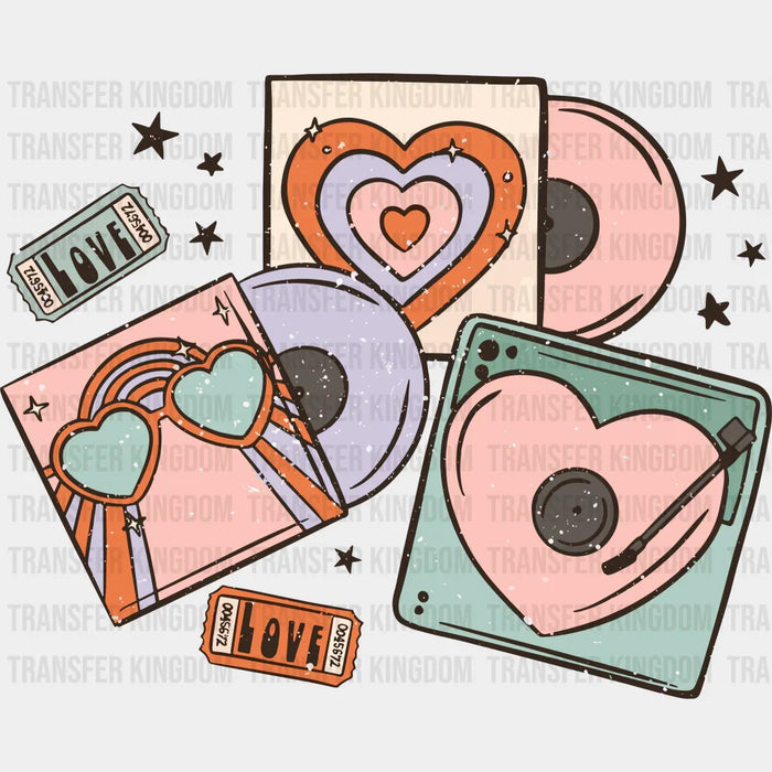 Love Records Valentine's Day Design - DTF heat transfer