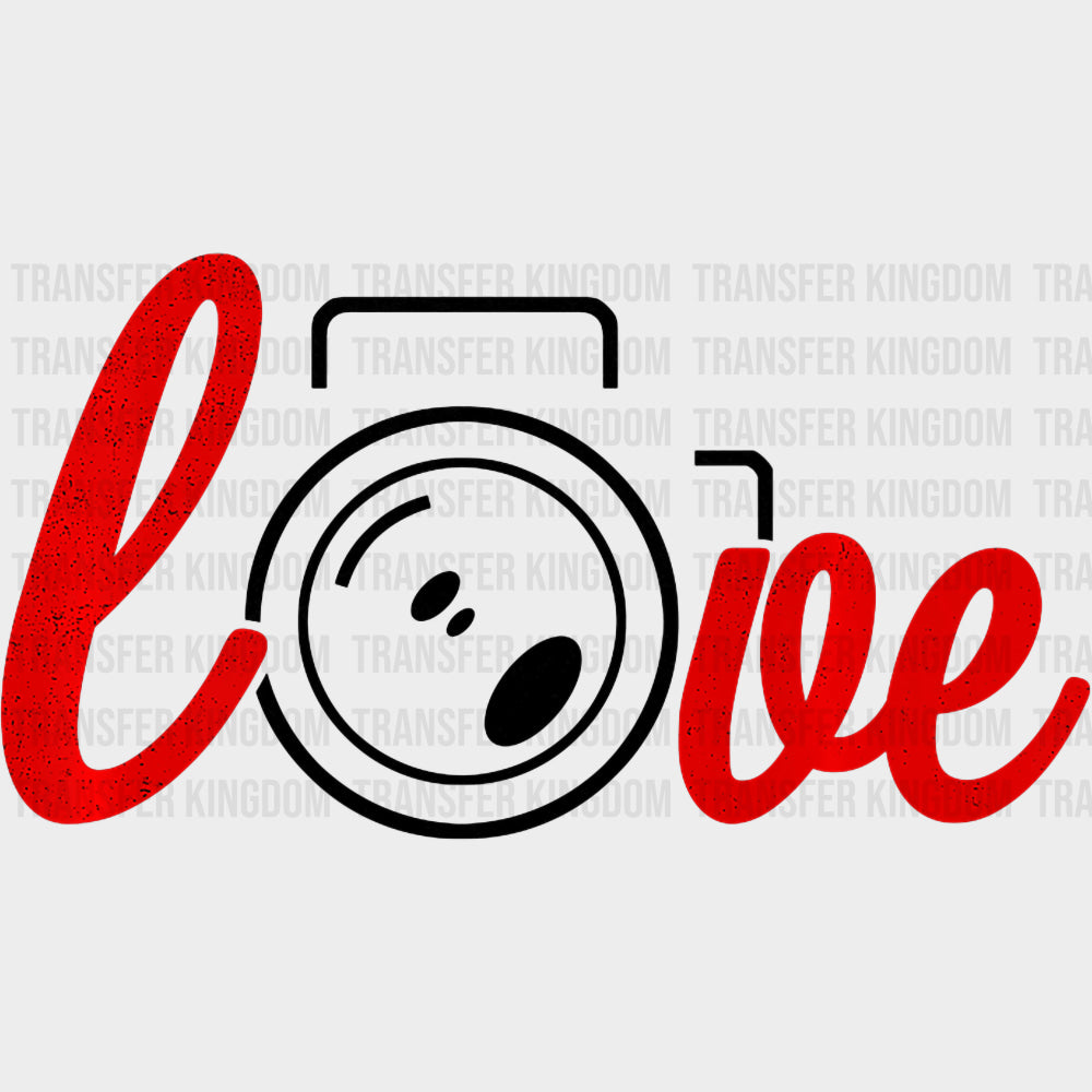 Love Red Cursive - Photography DTF Transfers Adult Unisex - S & M (10’’) / Dark Color Design (See Imaging)