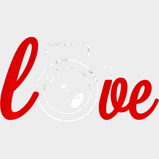 Love Red Cursive - Photography DTF Transfers Adult Unisex - S & M (10’’) / Light Color Design (See Imaging)