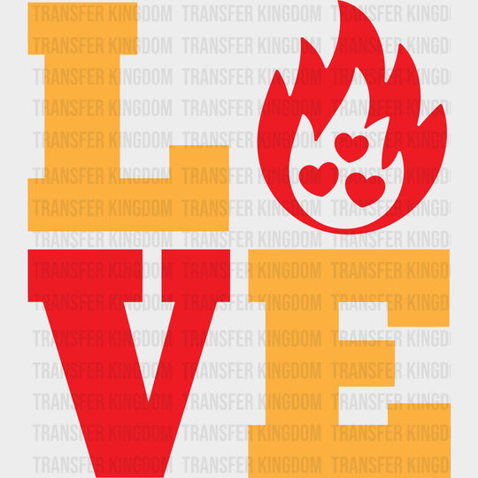 Love Red Flame - Fire Department DTF Transfers