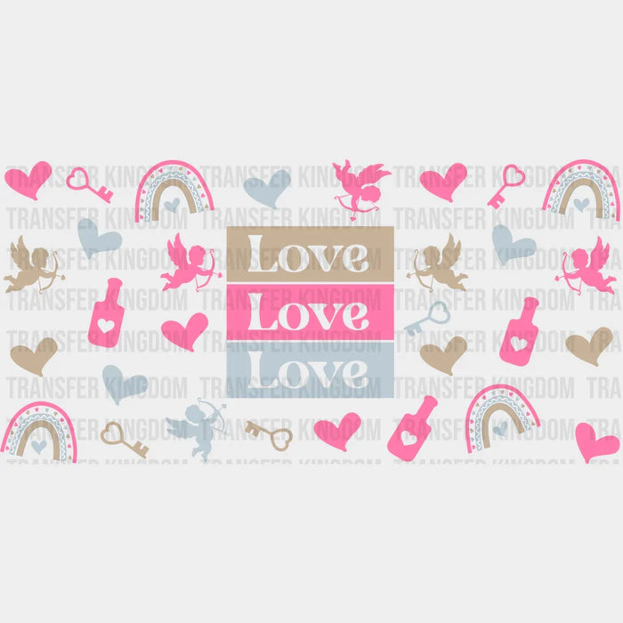 Love Love Love UV DTF Transfer Cup Wrap UV DTF Sticker