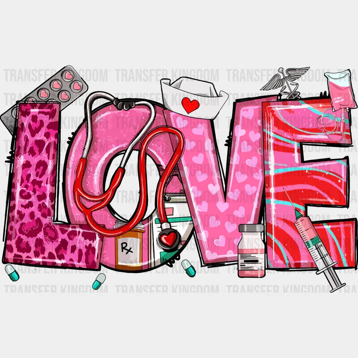Love Valentine's Day Pink - Valentine's Day DTF heat transfer
