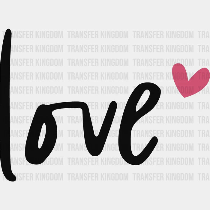 Love Valentine's Day Heart Design - Valentine's Day DTF heat transfer