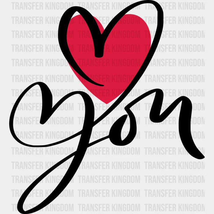 Love You Cursive Design - Valentine's Day DTF Transfer