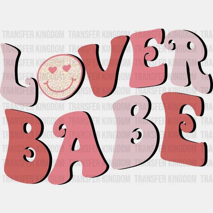 Lover Babe Retro Valentine's Day Design - Valentine's Day DTF heat transfer