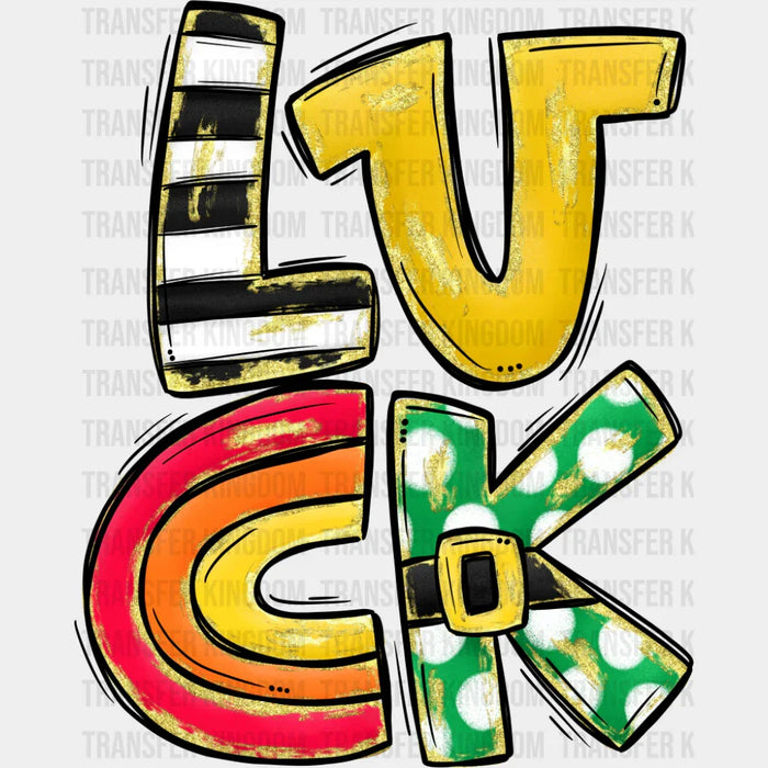 Luck Horseshoe Design - St. Patrick's Day DTF Transfer