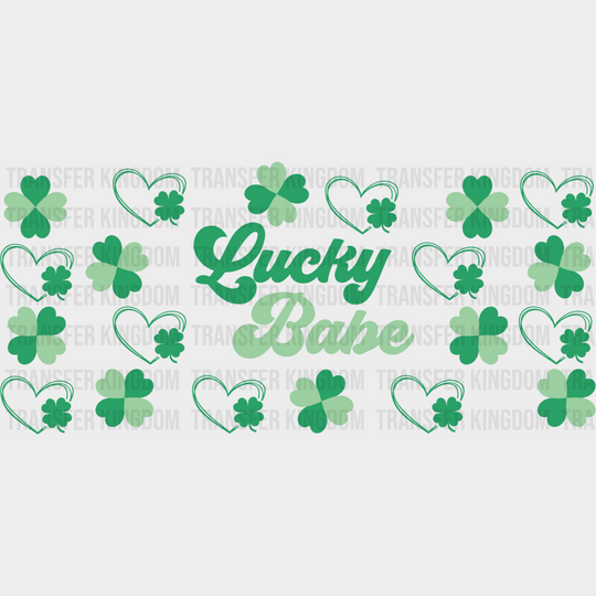 Lucky Babe Clovers - St Patrick Cup Wrap Uv Sticker Permanent Dtf Decal