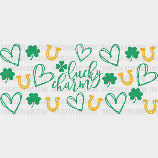 Lucky Charm Heart - St Patrick Cup Wrap Uv Sticker Permanent Dtf Decal