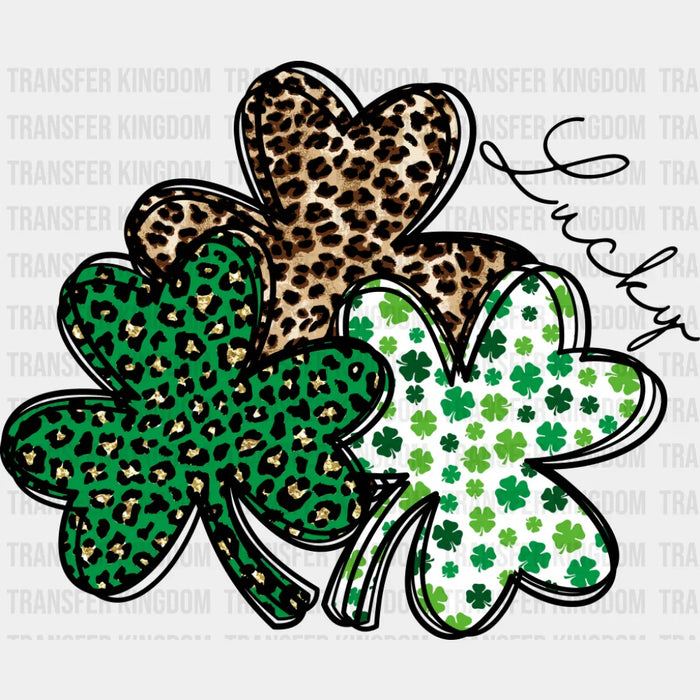 Lucky Clovers Cheetah Print - St. Patrick's Day DTF Transfer