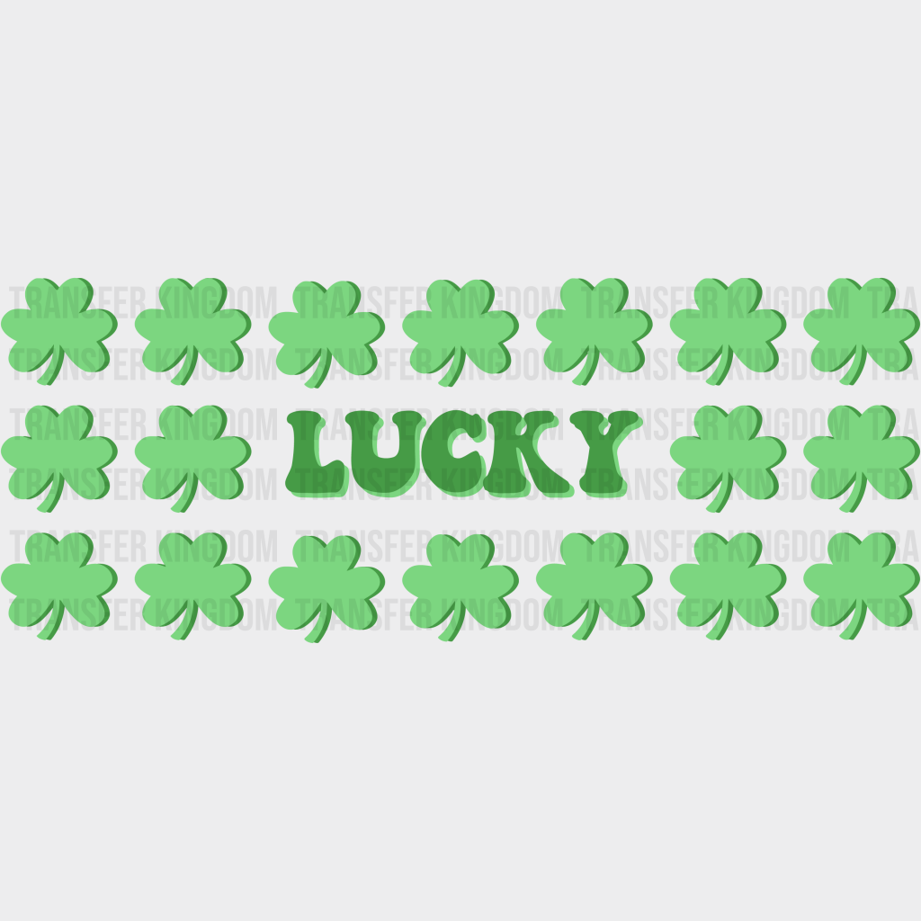 Lucky Clovers Uv Dtf Transfer Cup Wrap Sticker