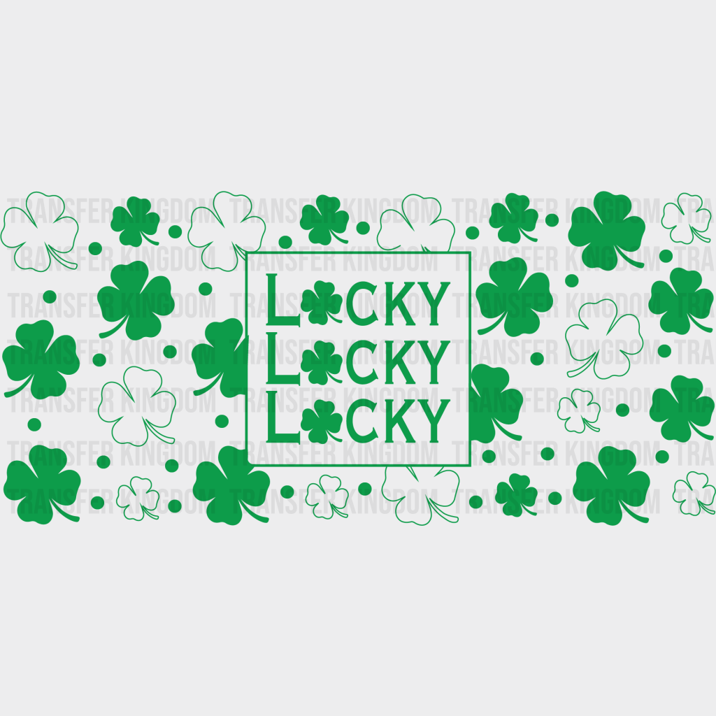 Lucky St. Patrick’s Day Uv Dtf Transfer Cup Wrap Sticker