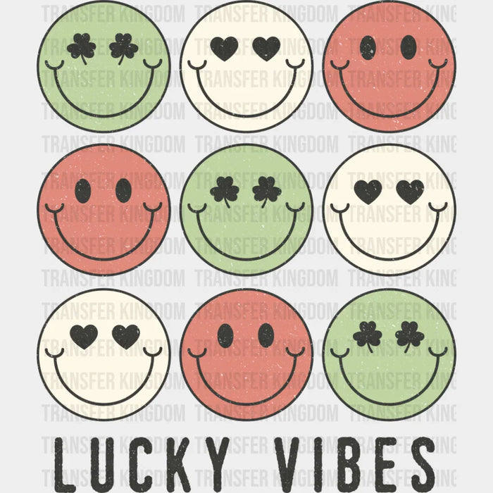 Lucky Vibes Smileys - St. Patrick's Day DTF Transfer