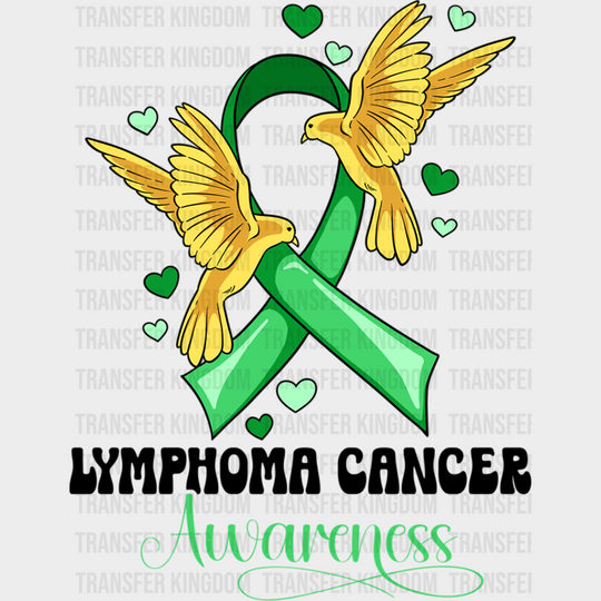 Lymphoma Awareness Bird Design - Dtf Heat Transfer Unisex S & M (10’’) / Dark Color See Imaging