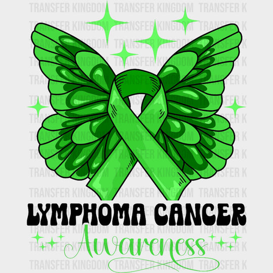 Lymphoma Cancer Awareness, Wings & Ribbon - Lymphoma DTF Transfers transfer-kingdom Dark Color Design (See Imaging)