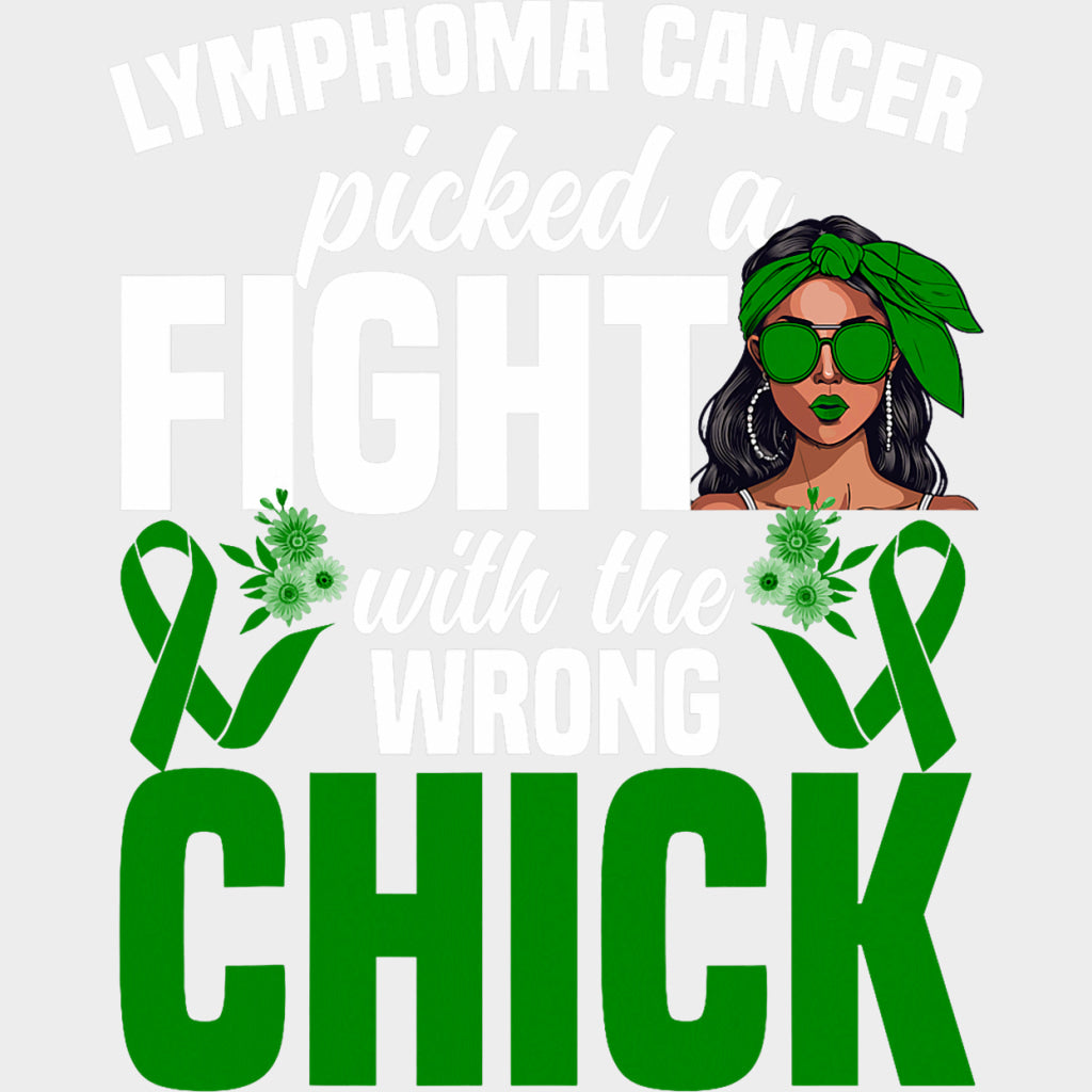 Lymphoma Cancer Picked A Fight With The Wrong Chick - Lymphoma DTF Transfers transfer-kingdom Light Color Design (See Imaging)
