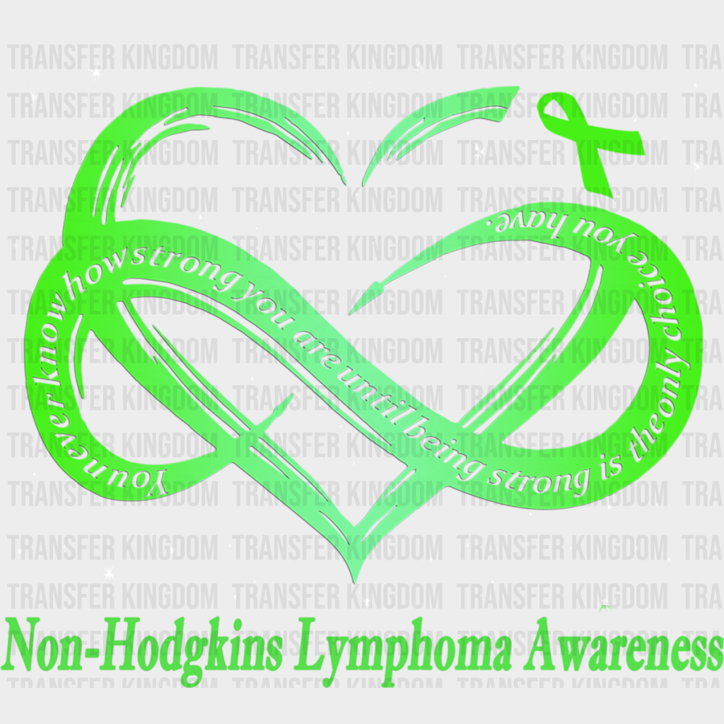 Lymphoma Strong Heart Design - Dtf Heat Transfer