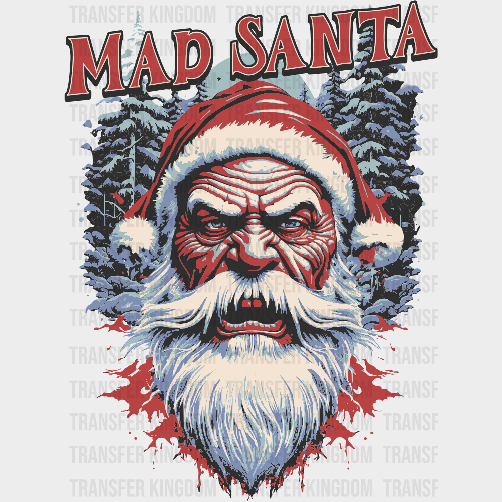Mad Santa - Christmas DTF Transfer