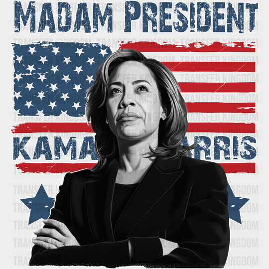 Madam President Kamala Harris Design - Election 2024 Dtf Transfer Unisex S & M (10’) / Light