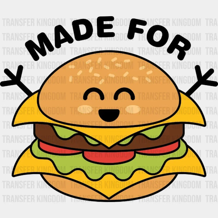 Made for Each Other Hamburger and Fries Couple Design - DTF heat transfer
