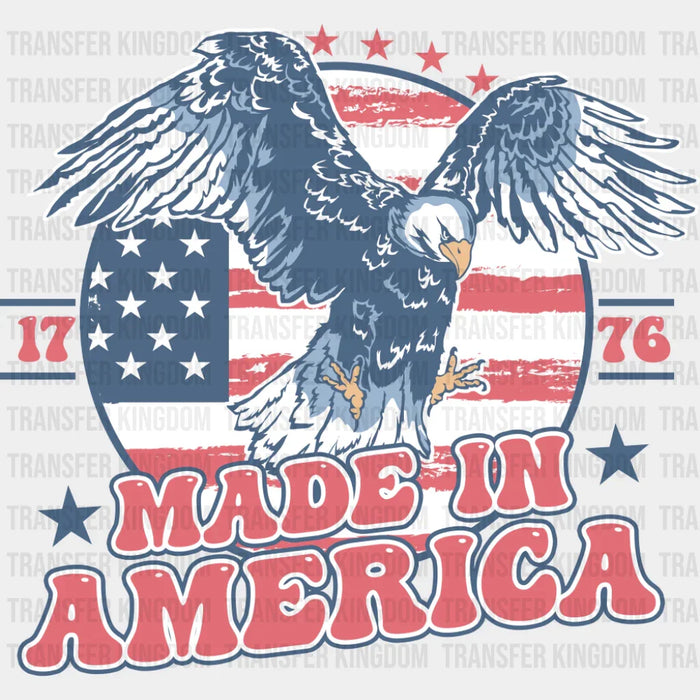 Made In America 1776 Hawk Design - 4th Of July DTF Transfer