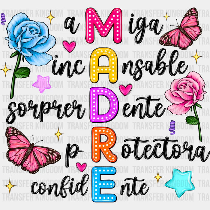 Madre Flowers Design - Mother's Day DTF Transfer