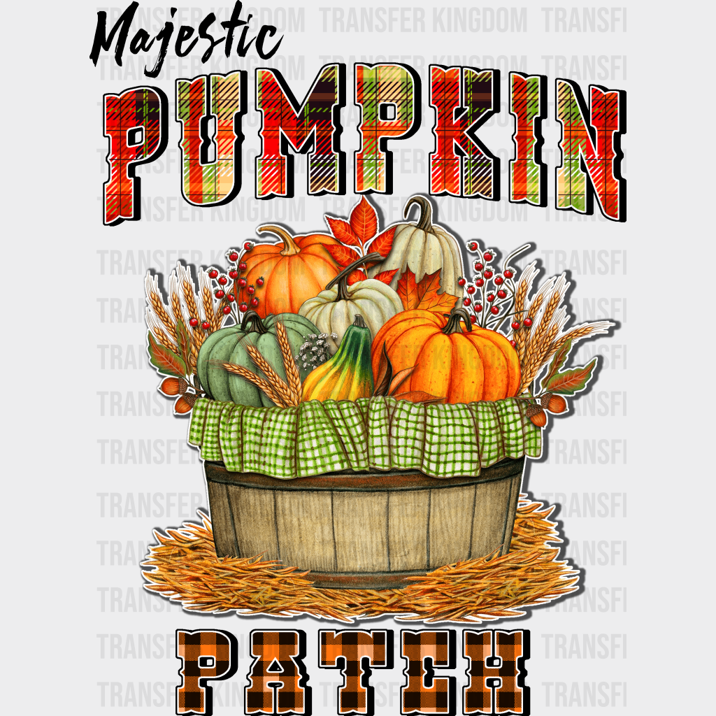 Majestic Pumpkin Pateh - Fall Dtf Transfer Unisex S & M (10’’) / Dark Color Design See Imaging