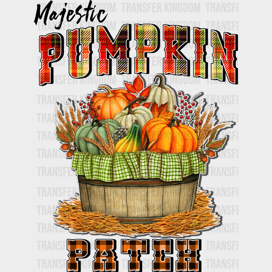 Majestic Pumpkin Pateh - Fall Dtf Transfer Unisex S & M (10’’) / Dark Color Design See Imaging