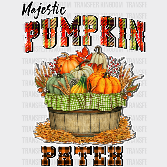 Majestic Pumpkin Pateh - Fall Dtf Transfer Unisex S & M (10’’) / Light Color Design See Imaging