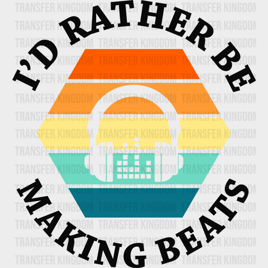 Making Beats - Singing Dtf Heat Transfer Unisex S & M (10’’) / Dark Color Design See Imaging