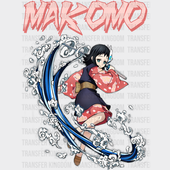 Makomo Water Design - Demon Slayer Iron On Dtf Transfer