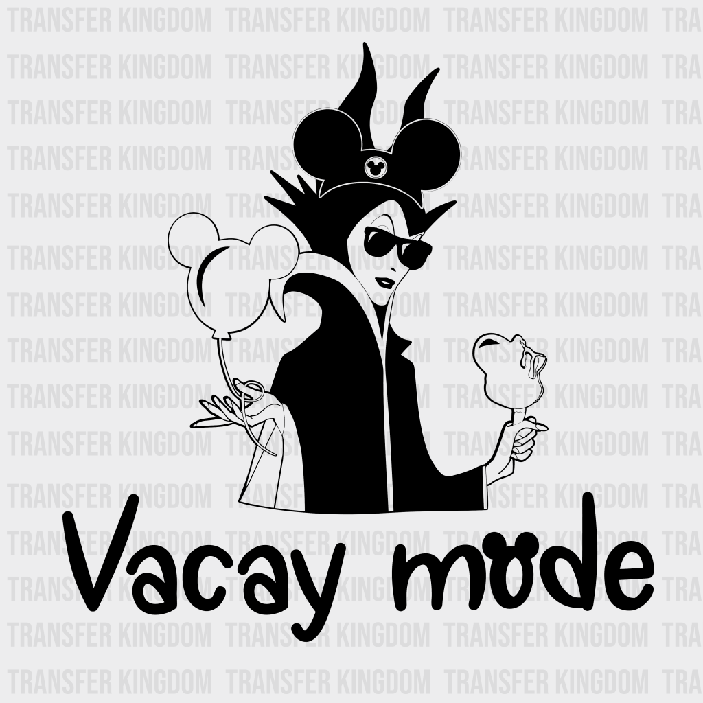 Maleficent Vacay Mode Disney Design - Dtf Heat Transfer Unisex S & M ( 10 )