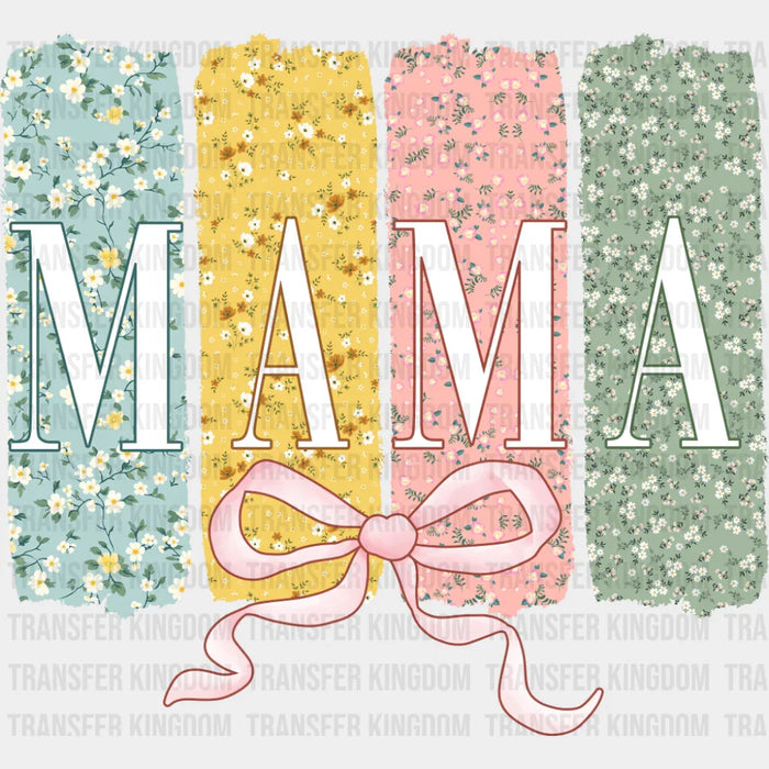 Mama Blue Yellow Pink Green - Mother's Day DTF Transfer