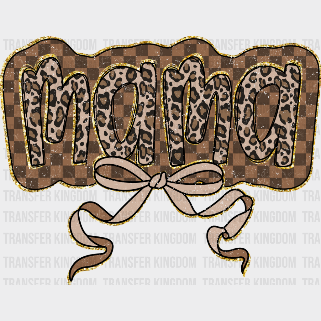 Mama Brown Checkered Design - Mother’s Day DTF Transfer