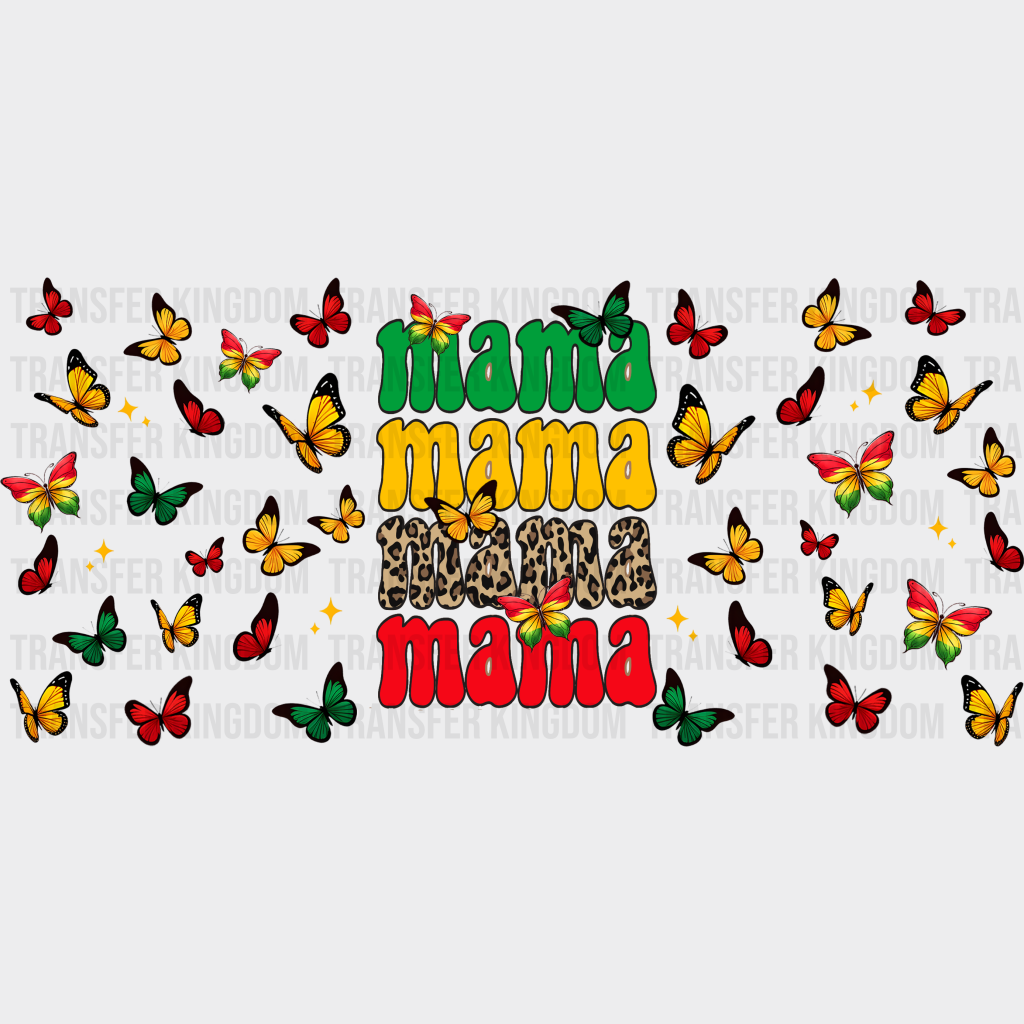 Mama Butterfly Design - Black History Month Cup Wrap Uv Sticker Permanent Dtf Decal