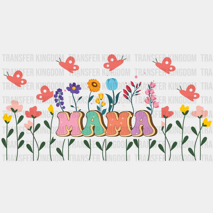 Mama Butterfly Design - Mom Cup Wrap UV Sticker Permanent UV DTF Decal
