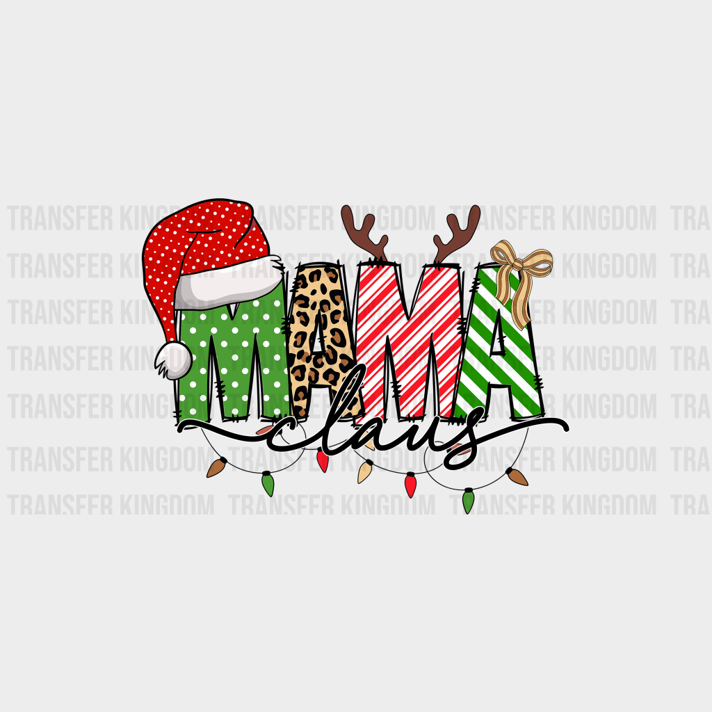 Mama Claus - Christmas Cup Wrap Uv Sticker Permanent Dtf Decal