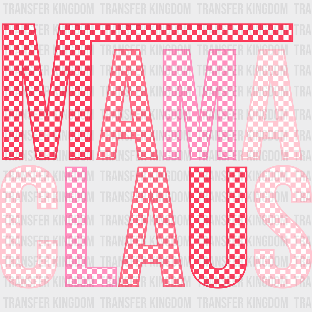 Mama Claus Christmas Design - Dtf Heat Transfer