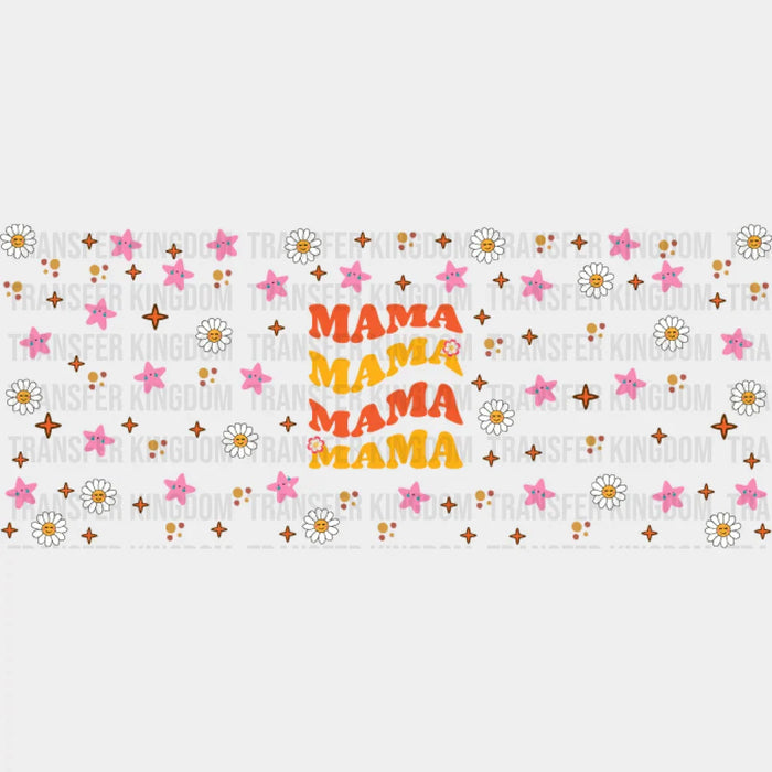 Mama Daisies And Starfishes - Mom Cup Wrap UV Sticker Permanent UV DTF Decal