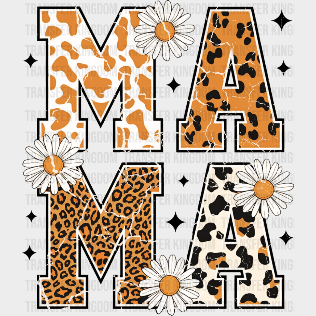 Mama Daisies - Mother’s Day DTF Transfer Adult Unisex - S & M (10’’) / Dark Color Design (See Imaging)
