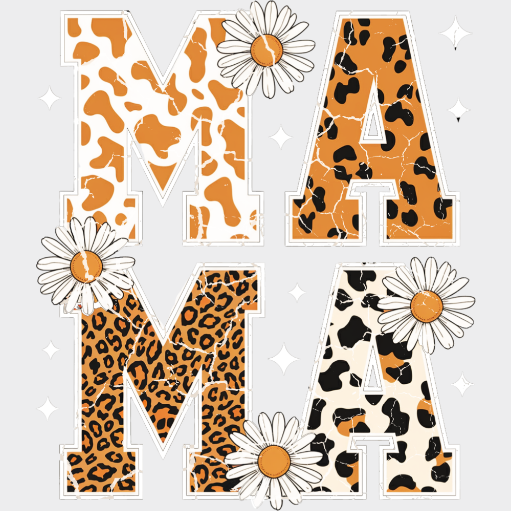 Mama Daisies - Mother’s Day DTF Transfer Adult Unisex - S & M (10’’) / Light Color Design (See Imaging)